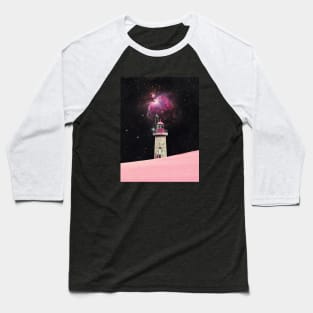 There's Always a Lighthouse  - Space Aesthetic, Retro Futurism, Sci Fi Baseball T-Shirt